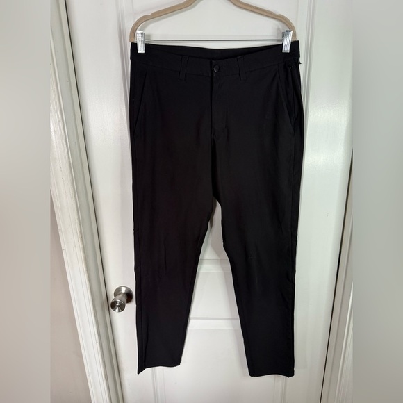 Lululemon Men’s Black Commission Warpstream Pants - Size 32 - Picture 1 of 8